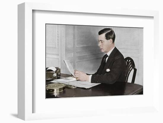 'Edward VIII working in his office at St. James's Palace, London', 1936-Unknown-Framed Photographic Print