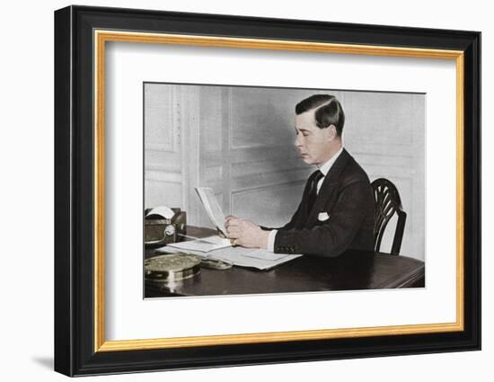 'Edward VIII working in his office at St. James's Palace, London', 1936-Unknown-Framed Photographic Print