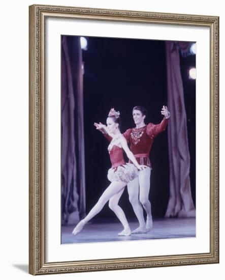 Edward Villella Dancing "Rubies" Sequence with Patricia Mcbride in Balanchine's Ballet "The Jewels"-Art Rickerby-Framed Premium Photographic Print