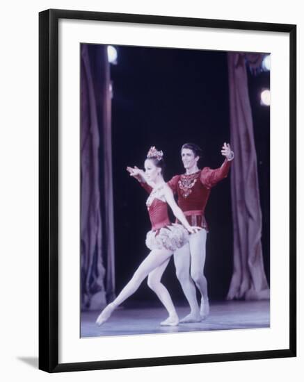Edward Villella Dancing "Rubies" Sequence with Patricia Mcbride in Balanchine's Ballet "The Jewels"-Art Rickerby-Framed Premium Photographic Print