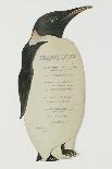 Menu in the Shape on an Emperor Penguin, for the Midwinter's Day Dinner, Cape Evans, 22nd June 1912-Edward W. Nelson-Giclee Print