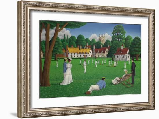 Edwardian Cricket, 1986 (Acrylic on Canvas)-Larry Smart-Framed Giclee Print