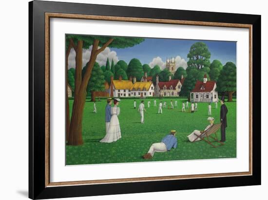 Edwardian Cricket, 1986 (Acrylic on Canvas)-Larry Smart-Framed Giclee Print