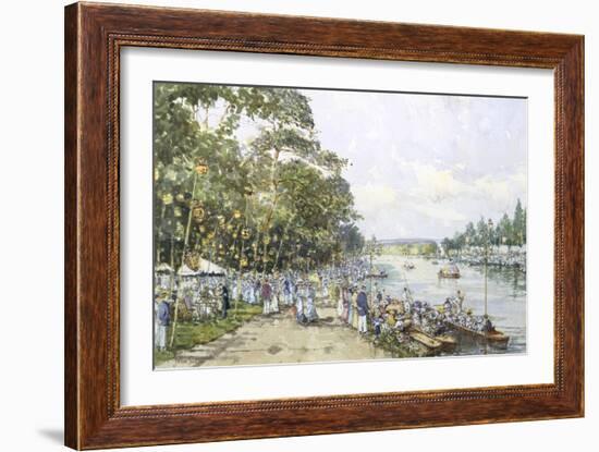 Edwardian Summer, Henley Regatta, c.1908-John Sutton-Framed Giclee Print