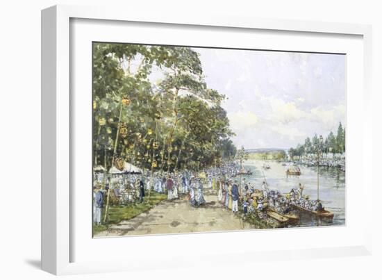 Edwardian Summer, Henley Regatta, c.1908-John Sutton-Framed Giclee Print