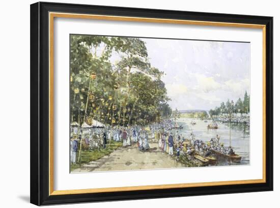 Edwardian Summer, Henley Regatta, c.1908-John Sutton-Framed Giclee Print