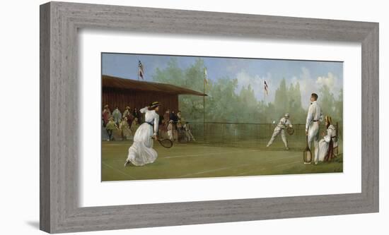 Edwardian Tennis Scene-20th Century Italian School -Framed Premium Giclee Print