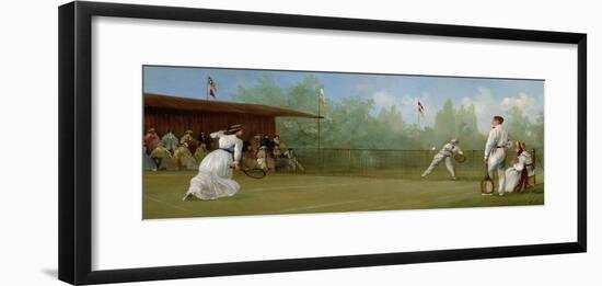 Edwardian Tennis Scene-null-Framed Giclee Print