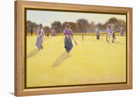 Edwardians at Tennis-Tom Simpson-Framed Premier Image Canvas