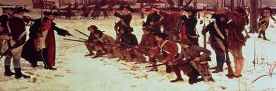 Baron Von Steuben Drilling American Recruits at Valley Forge in 1778, 1911-Edwin Austin Abbey-Giclee Print