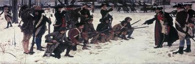 Baron Von Steuben Drilling Troops at Valley Forge-Edwin Austin Abbey-Giclee Print