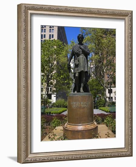 Edwin Booth Statue in Gramercy Park, New York City, New York, USA-Richard Cummins-Framed Photographic Print