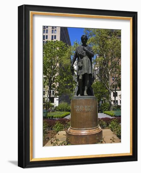 Edwin Booth Statue in Gramercy Park, New York City, New York, USA-Richard Cummins-Framed Photographic Print