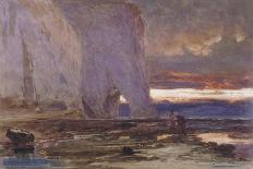 Beach and Cliffs, 19th Century-Edwin Ellis-Premium Giclee Print