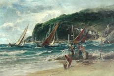 Beach and Cliffs, 19th Century-Edwin Ellis-Premium Giclee Print