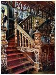Carved Oaken Stairway, Godinton, 1910-Edwin Foley-Giclee Print