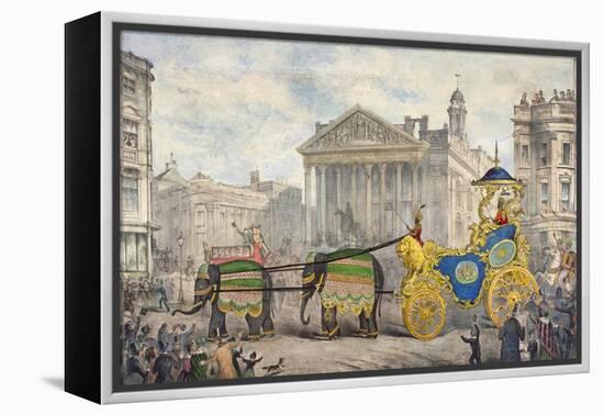 Edwin Hughes Passing the Royal Exchange, City of London, 1847-null-Framed Premier Image Canvas