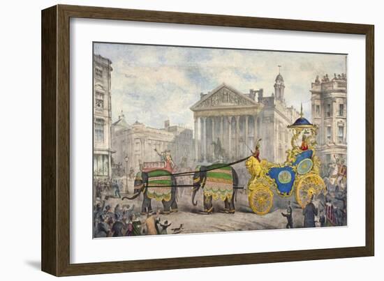 Edwin Hughes Passing the Royal Exchange, City of London, 1847-null-Framed Giclee Print