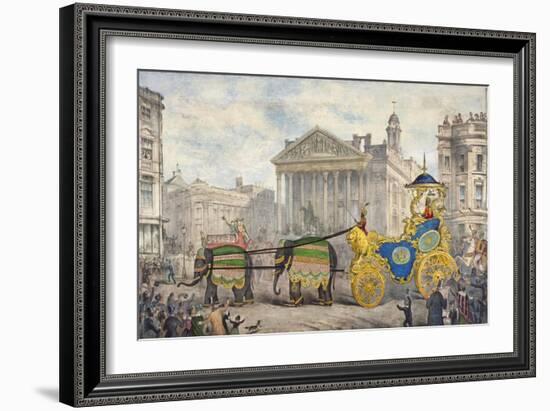 Edwin Hughes Passing the Royal Exchange, City of London, 1847-null-Framed Giclee Print