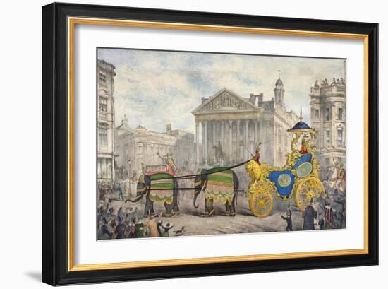 Edwin Hughes Passing the Royal Exchange, City of London, 1847-null-Framed Giclee Print