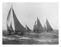 Sailboats Race during Yacht Club Cruise-Edwin Levick-Art Print