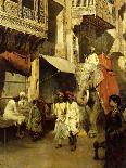 Royal Elephant at the Gateway to the Jami Masjid, Mathura, 19th or Early 20th Century-Edwin Lord Weeks-Giclee Print