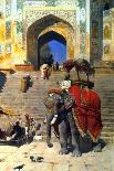 Royal Elephant at the Gateway to the Jami Masjid, Mathura, 19th or Early 20th Century-Edwin Lord Weeks-Giclee Print