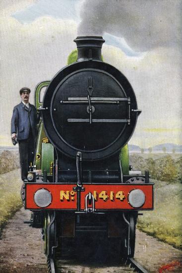 'Great Western Railway No. 1414 Steam Cargo & Passenger Train, 1910 ...