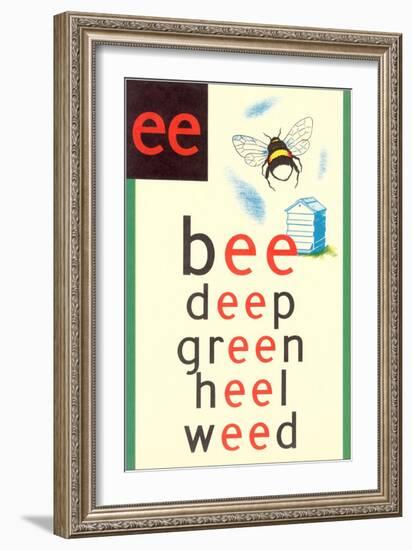 EE in Bee-null-Framed Art Print