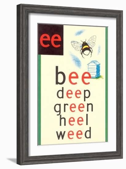 EE in Bee-null-Framed Art Print