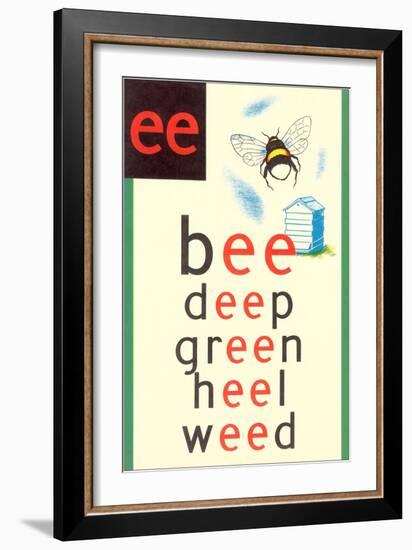 EE in Bee-null-Framed Art Print