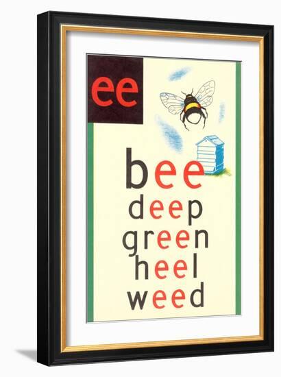 EE in Bee-null-Framed Art Print