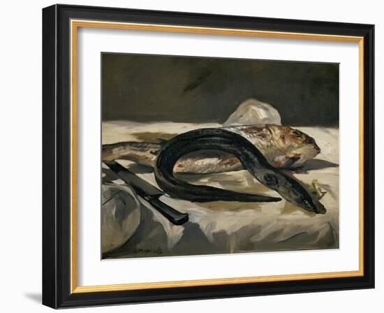 Eel and Red Mullet, 1864-Edouard Manet-Framed Giclee Print