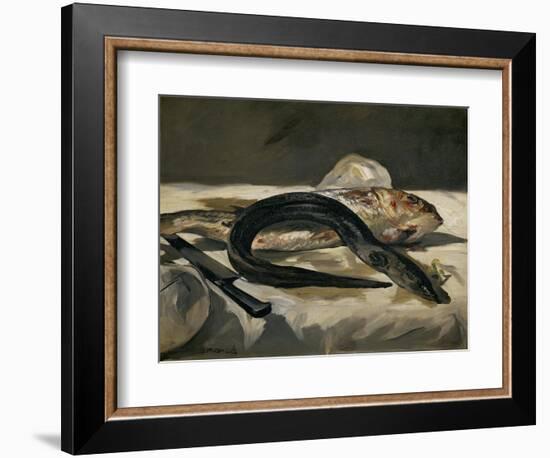 Eel and Red Mullet, 1864-Edouard Manet-Framed Giclee Print