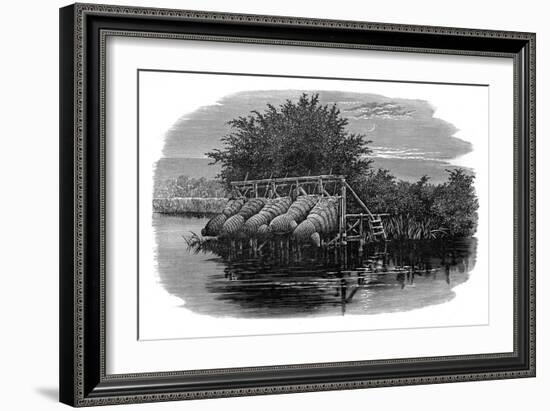 Eel Bucks on the Thames, 19th Century-null-Framed Giclee Print