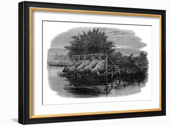 Eel Bucks on the Thames, 19th Century-null-Framed Giclee Print