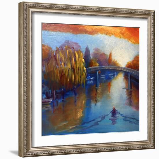 Eel Pie Island  2020  (oil on canvas)-Lee Campbell-Framed Giclee Print