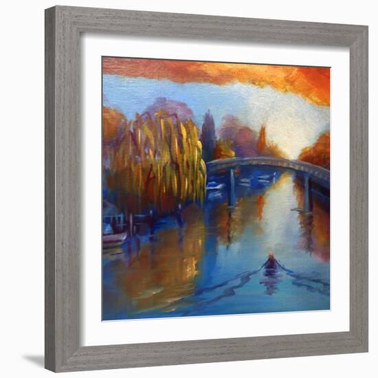 Eel Pie Island  2020  (oil on canvas)-Lee Campbell-Framed Giclee Print