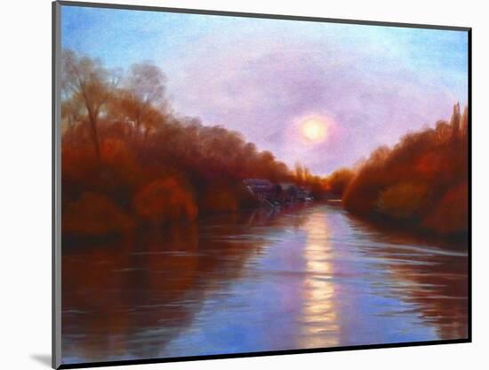 Eel Pie Island Reflections, 2023, (Oil on Canvas)-Lee Campbell-Mounted Giclee Print