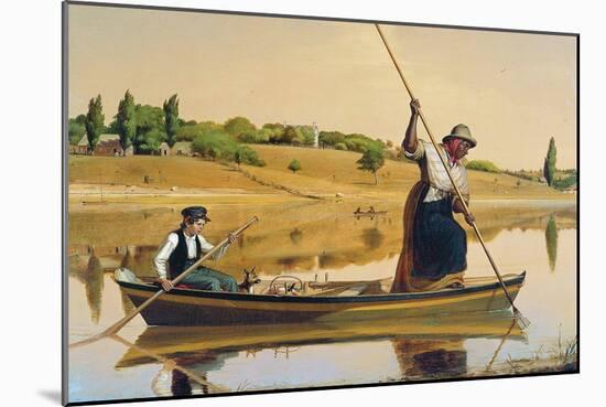 Eel Spearing at Setauket-William Sidney Mount-Mounted Art Print