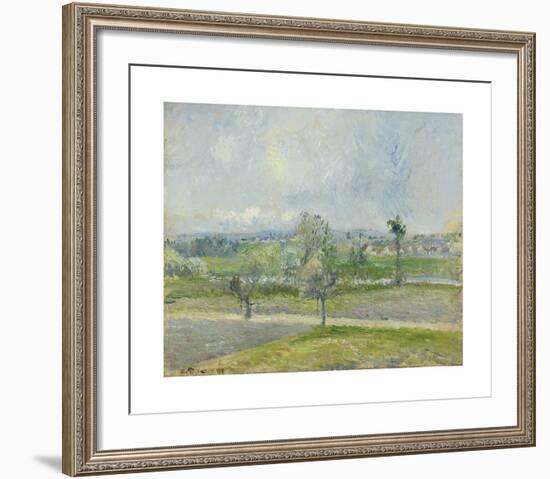 Effect of Rain at Valhermeil, Auvers-sur-Oise-Camille Pissarro-Framed Premium Giclee Print