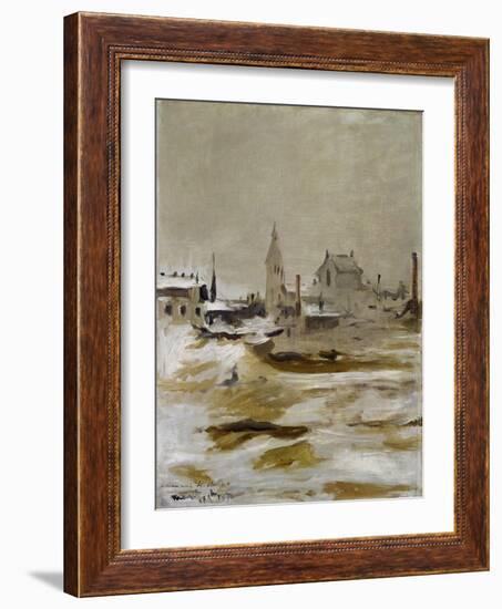 Effect of Snow at Petit-Montrouge, 1870 (Oil on Canvas)-Edouard Manet-Framed Giclee Print