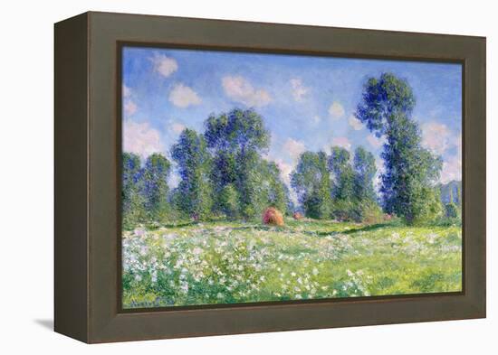 Effect of Spring, Giverny, 1890-Claude Monet-Framed Premier Image Canvas