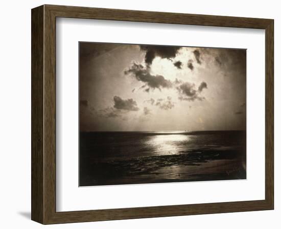 Effect of the Sun, Sunset at a Beach-Gustave Le Gray-Framed Giclee Print