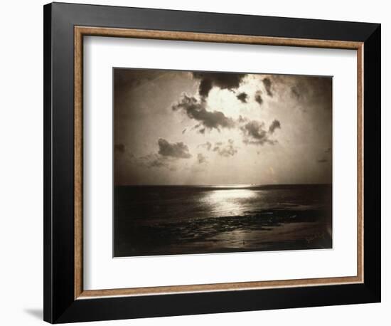 Effect of the Sun, Sunset at a Beach-Gustave Le Gray-Framed Giclee Print