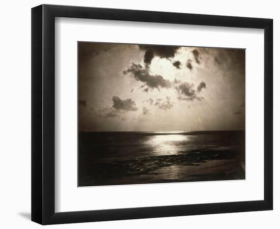 Effect of the Sun, Sunset at a Beach-Gustave Le Gray-Framed Giclee Print