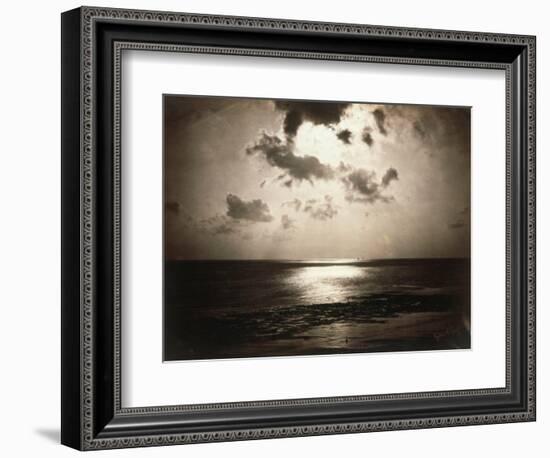 Effect of the Sun, Sunset at a Beach-Gustave Le Gray-Framed Giclee Print