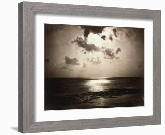 Effect of the Sun, Sunset at a Beach-Gustave Le Gray-Framed Giclee Print