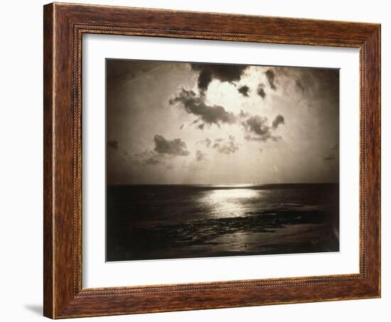 Effect of the Sun, Sunset at a Beach-Gustave Le Gray-Framed Giclee Print
