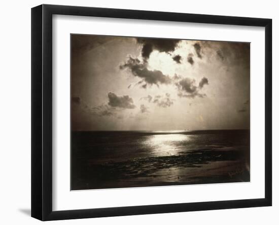 Effect of the Sun, Sunset at a Beach-Gustave Le Gray-Framed Giclee Print